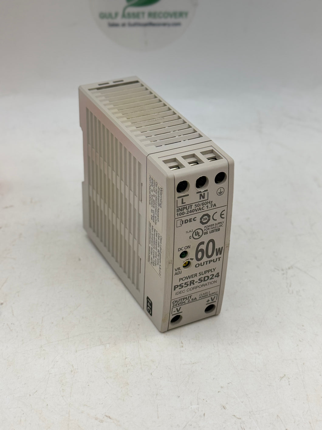 IDEC PS5R-SD24 Power Supply, In: 100-240VAC Out: 24VDC 2.5A 60W (Used)