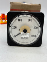 Load image into Gallery viewer, Crompton 077-218LA-QQSS-C6 Kilovars AC Meter, 0-1000Kilovars, Calibrated 11.15.22 (Used)