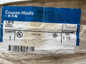 Eaton Crouse-Hinds LB78 Form-8 Outlet Box, 2.5" (Open Box)