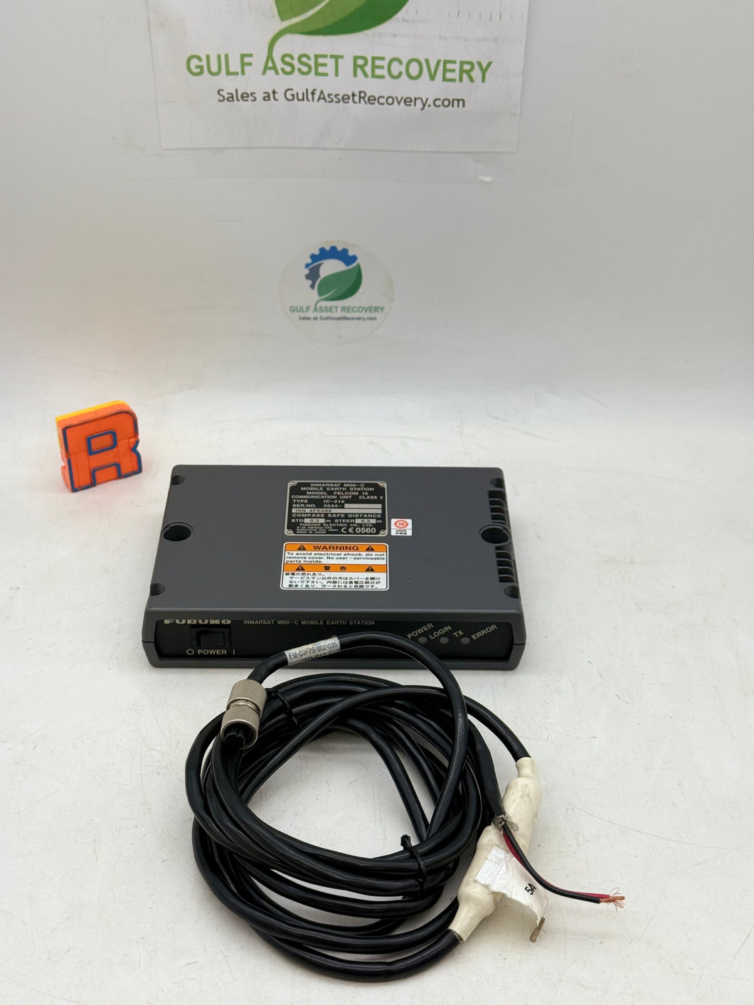 Furuno IC-216 Felcom-16 Inmarsat Mini-C Mobile Earth Station Comm Unit w/ Pwr Cord (Used)