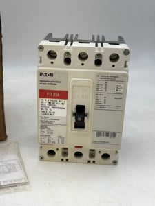 Eaton FD3015L Circuit Breaker, 15A 3P 600VAC 250VDC (Open Box)