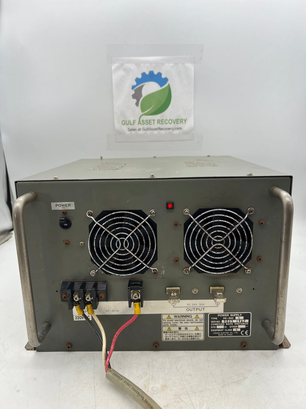 Furuno PR-850A Power Supply, In: 220VAC Out: 24VDC 30A (Used)