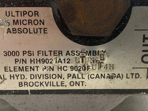 Pall Ultipor HH9021A12-UTRWB 3000 PSI Filter Housing (No Box)