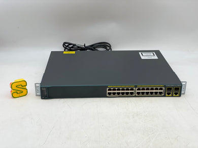 Cisco WS-C2960-24PC-L Catalyst 2960 Series PoE-24 Ethernet Network Switch (Used)