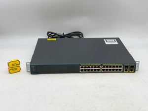 Cisco WS-C2960-24PC-L Catalyst 2960 Series PoE-24 Ethernet Network Switch (Used)