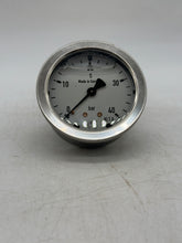 Load image into Gallery viewer, IMT 0-40 BAR Pressure Gauge, Liq Fill, 2&quot;, SS, 1/4&quot; NPT Center Back Connect (No Box)