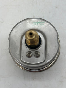IMT 0-40 BAR Pressure Gauge, Liq Fill, 2", SS, 1/4" NPT Center Back Connect (No Box)