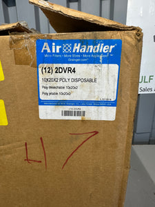 Air Handler 2DVR4 12x20x2 Air Filter *Box of (12)* (New)