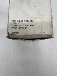 Burndy 518244 YA26L6BOX Compression Terminal, 2/0 AWG, *Box of (15)* (Open Box)