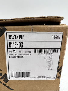 Eaton B115HDG B-Line Series 4H Corner Angle *Box of (25)* (New)