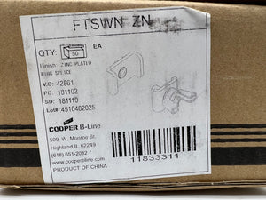 Cooper B-Line FTSWN-ZN Flex Tray Wing Splice *Box of (50)* (New)