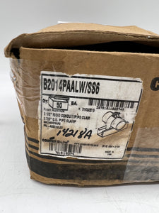 Cooper B-Line B2014PAALW/SS6 Alum Pipe Clamp, 2-7/8" OD *Box of (50)* (New)