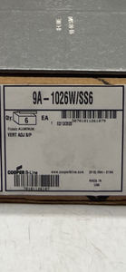 Cooper B-Line 9A-1026W/SS6 Alum Splice Plate *Box of (6) Sets* (New)