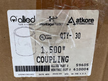 Load image into Gallery viewer, Allied Tube &amp; Conduit 59605 PVC Coupling 1.5&quot; 30/Box *Lot of (2) Boxes* (New)