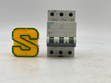 Load image into Gallery viewer, Siemens 5SL6310-7 400VAC 6kA 3P C 10A Circuit Breaker (Used)