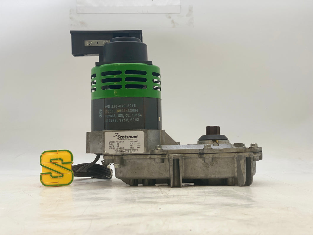 Scotsman 02-4399-21 OEM Gear Motor Assembly For Icemaker 4A 115VAC 1/10HP (No Box)