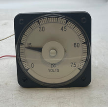 Load image into Gallery viewer, Yokogawa 103111FAZZ P2136 DC Voltmeter Panel Meter, 0-75VDC (Used)
