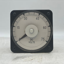 Load image into Gallery viewer, Yokogawa 103111FAZZ P2136 DC Voltmeter Panel Meter, 0-75VDC (Used)