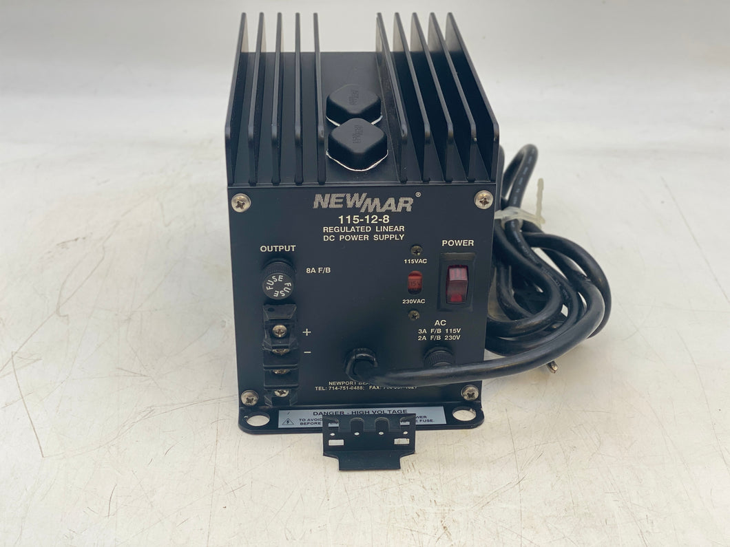 NewMar 400-0125-0 115-12-8 Regulated Linear DC Power Supply 12VDC 8A (Used)