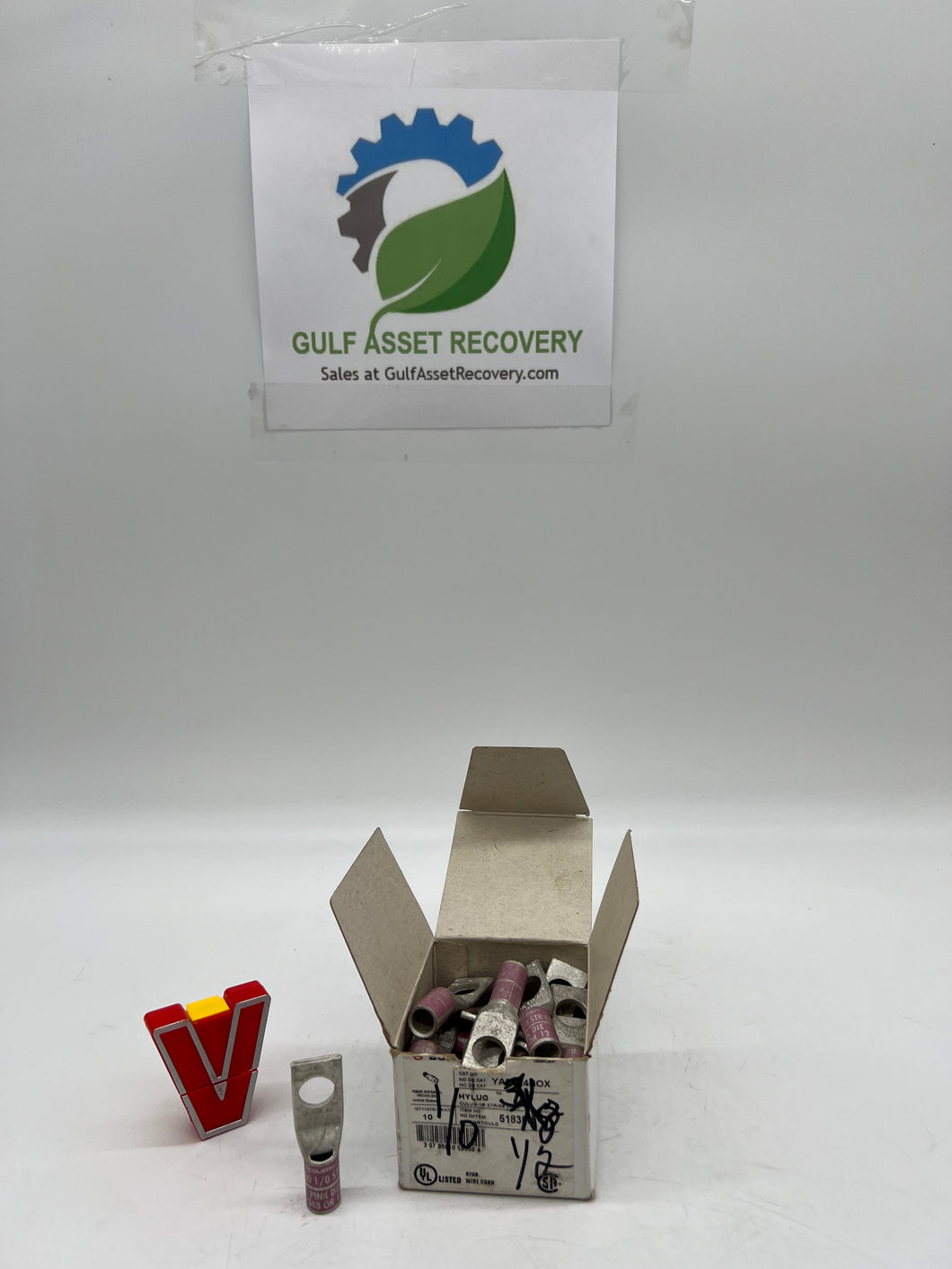 Burndy 518350 YA25L4BOX Compression Terminal, 1/0 AWG, *Box of (20)* (Open Box)