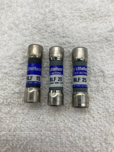 Littelfuse BLF-25, BLF-20, BLF-15, 10/Box *Lot of (5) Boxes* (Open Box)