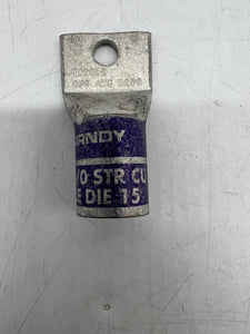 Burndy 502831 YA28L2 Compression Terminal, 4/0 AWG CU, *Lot of (10)* (No Box)