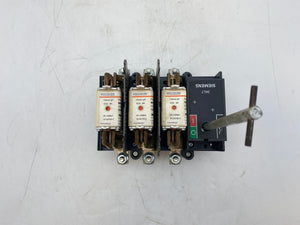 Siemens 3KL7122-3AA00 Disconnect Switch w/ Prositor Fuse Links (Used)