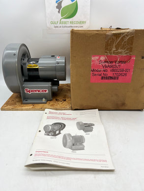 Spencer VBA90201 VB-002SB-001 Vortex Regenerative Blower (Open Box)