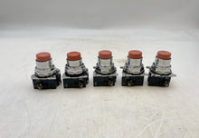Load image into Gallery viewer, Cutler-Hammer 10250T26211 Non-Illum. Red PB Switch *Lot of (5)* (Used)