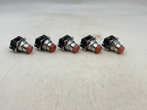 Cutler-Hammer 10250T26211 Non-Illum. Red PB Switch *Lot of (5)* (Used)