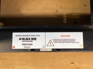 Black Box RM2430A Select Server Cabinet 19”, 38U w/ Tempered Glass Door (Used)