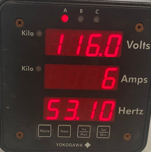 Yokogawa 249307-21-AAA-0-1 Power Plus Series Digital Switchboard Meter (Used)