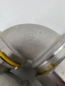 Eaton Crouse-Hinds LT15090G-SA 90-Deg Liquidtight Connect w/ Ground Lug, 1-1/2" *Lot of (5)* (No Box)