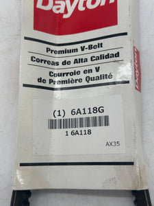 Dayton 6A118G Premium V-Belt, AX-35 *Lot of (10)* (New)