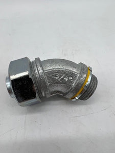 Eaton Crouse-Hinds LT7545G Liquidtight 45° Connect w/ Ground, 3/4" *Box of (20)* (Open Box)