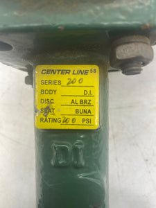 Crane Center Line 58 2" Butterfly Valve, Series 200, 200 PSI (No Box)