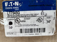 Load image into Gallery viewer, Eaton Crouse-Hinds LT7545G Liquidtight 45° Connect w/ Ground Lug, 3/4&quot; *Box of (20)* (Open Box)