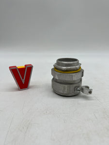 Eaton Crouse-Hinds LT150G-SA Liquidtight Straight Connect w/ Grounding Lug, 1-1/2" *Lot of (5)* (No Box)
