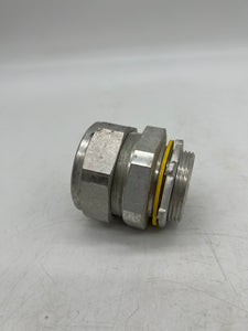 Eaton Crouse-Hinds LT150G-SA Liquidtight Straight Connect w/ Grounding Lug, 1-1/2" *Lot of (5)* (No Box)