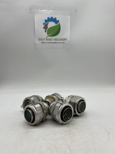 Eaton Crouse-Hinds LT150G-SA Liquidtight Straight Connect w/ Grounding Lug, 1-1/2" *Lot of (5)* (No Box)