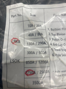 Triac 2RKB Actuator Rebuild Repair Kit, Size 1750A, Buna-N (No Box)