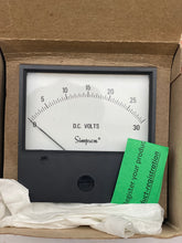 Load image into Gallery viewer, Simpson 17530 Analog DC Panel Meter, 0-30 VDC (New)