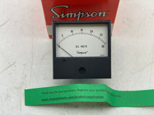 Load image into Gallery viewer, Simpson 17530 Analog DC Panel Meter, 0-30 VDC (New)