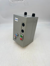 Load image into Gallery viewer, Eaton ECN0511EAA Size 1 Starter w/ 208V Coil, Encl w/ M22-K01 Start-Stop-Reset PB (Used)