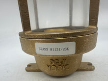 Load image into Gallery viewer, Wiska 10012822 Brass Light Fixture, Clear Glass Globe w/ Guard (No Box)