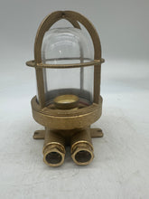 Load image into Gallery viewer, Wiska 10012822 Brass Light Fixture, Clear Glass Globe w/ Guard (No Box)