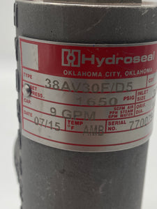 Hydroseal 38AV30E/D5 Safety Relief Valve, 1650 PSI, 3/8" Inlet, 3/4" Outlet (Used)