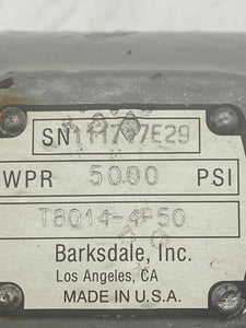 Barksdale T8014-4-50 Relief Valve, 5000 PSI, 3/4" (Used)