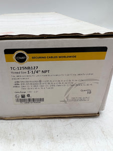 Appleton CMP TC-125NB127 Tray Cable Connector 1-1/4" *Box of (10)* (New)