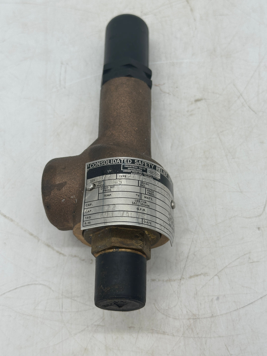 Consolidated Safety 2478D-XDA Relief Valve, 22 GPM, 55 PSI, 1/2